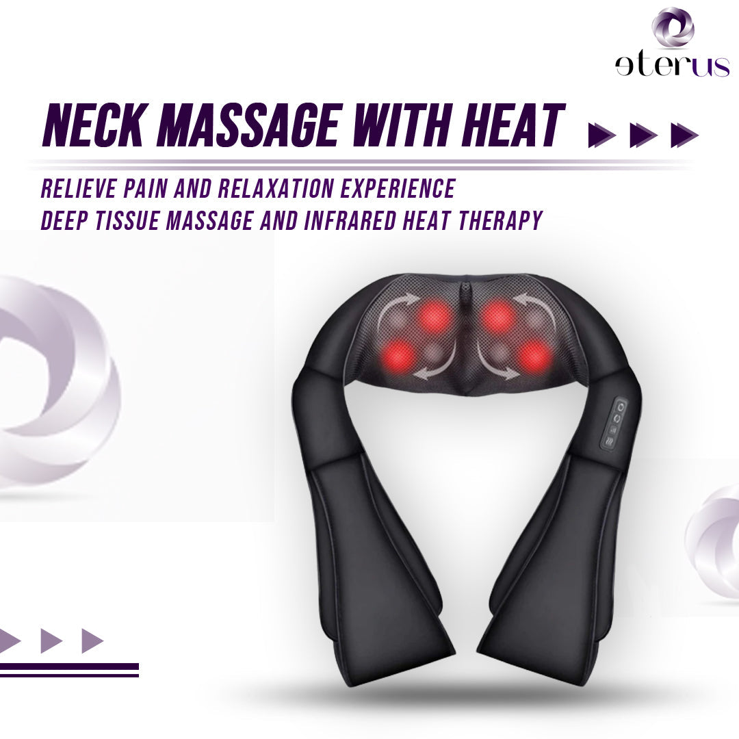 Heated Neck & Shoulder Massager | Deep-Kneading + Soothing Heat