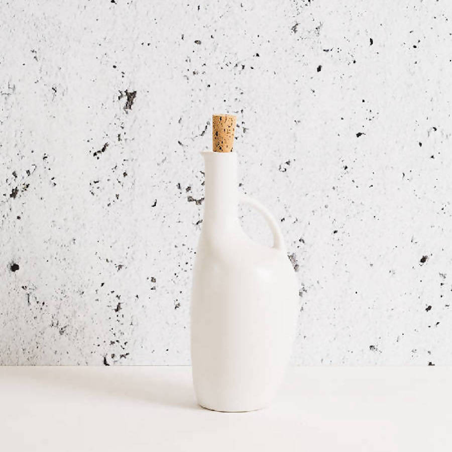 Handcrafted Stoneware Olive Oil Bottle | Canard Edition – Minimalist Kitchen Decor