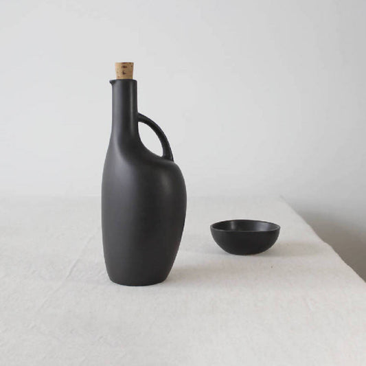 Handcrafted Stoneware Olive Oil Bottle | Canard Edition – Minimalist Kitchen Decor