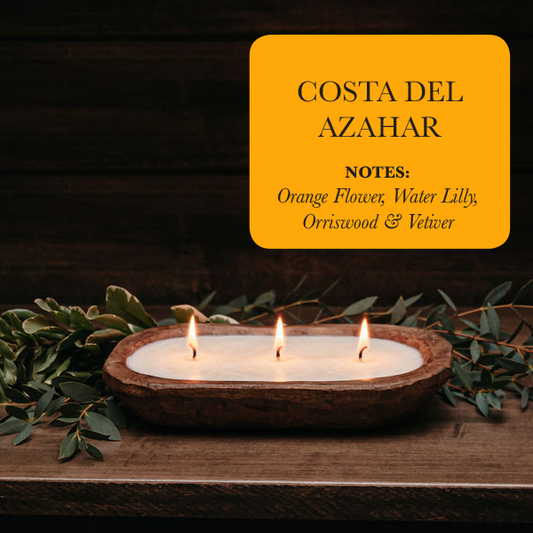3-Wick Soy Candle | Costa del Azahar – Aromatic Home Decor